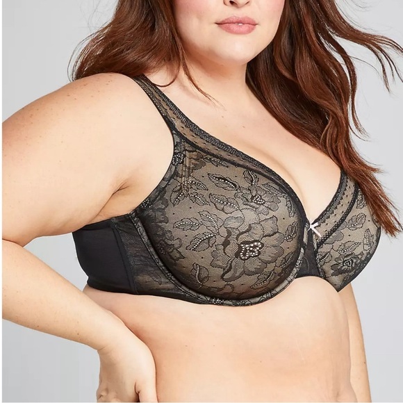 CACIQUE Women’s Full Coverage Bra with Lace Underwire Plus Size 42C NWT - Picture 2 of 6